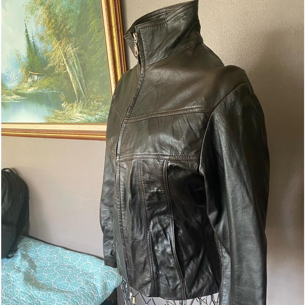 Women’s Leather Moto Maxima, Medium Jacket